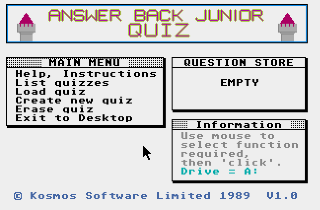 Answer Back Junior Quiz