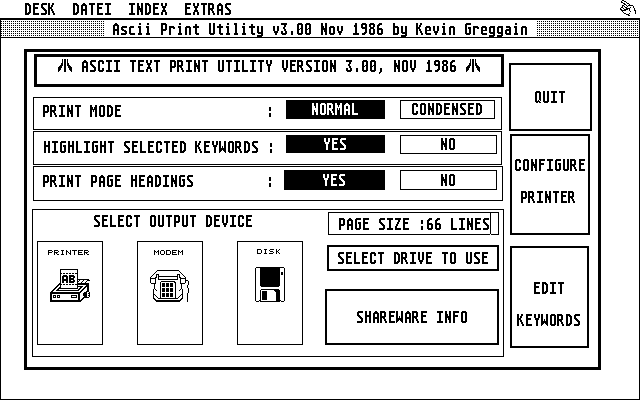 Ascii Print Utility