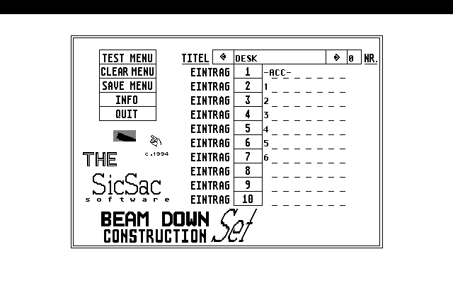 Beam Down Construction Set