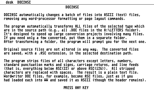 DOC2ASC