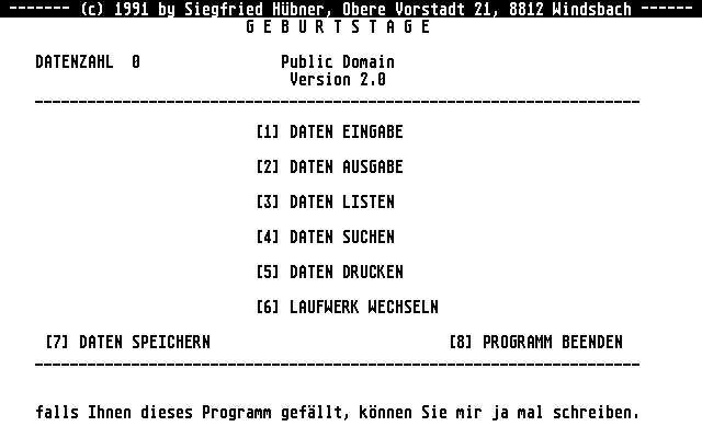 Geburtstage
