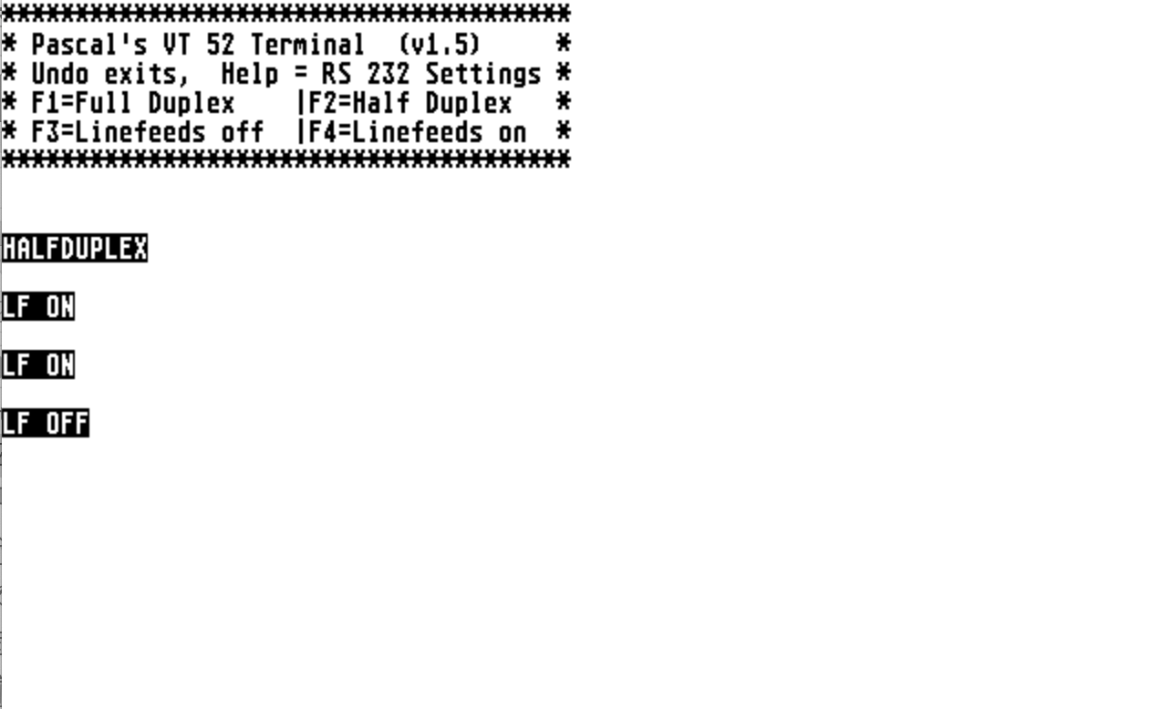 Pascal's VT 52 Terminal