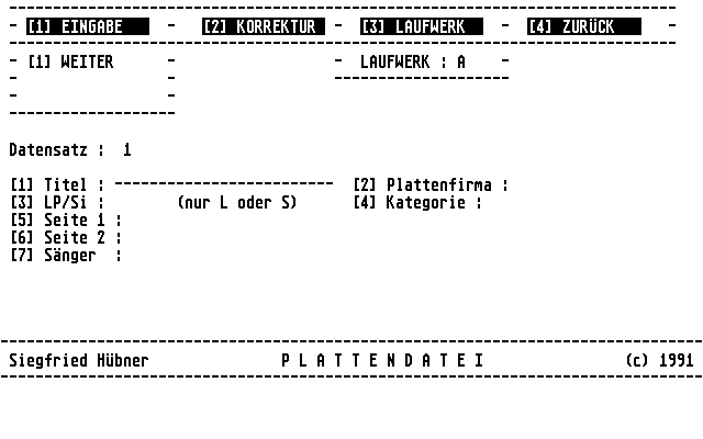 Plattenverwaltung