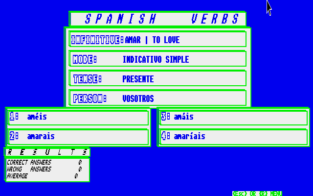 Spanish Verb Tutor