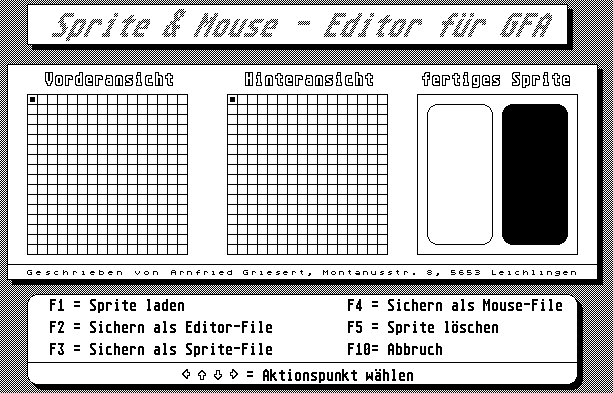 Sprite & Mouse Editor GFA