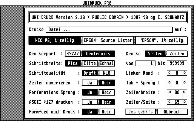 Unidruck