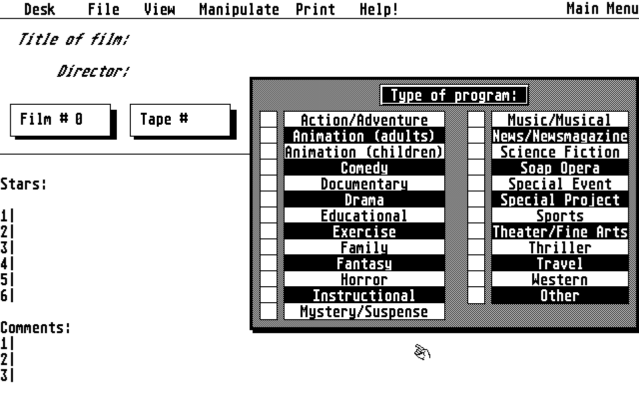 Video Tape Librarian