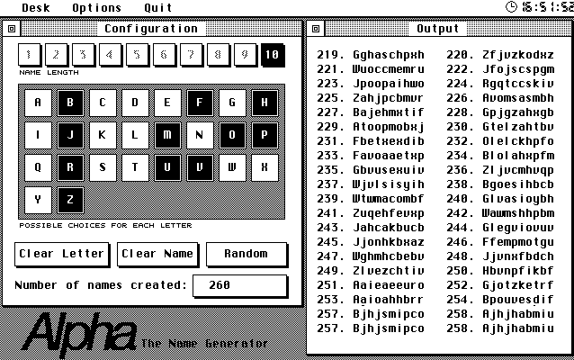 Alpha: The Name Generator