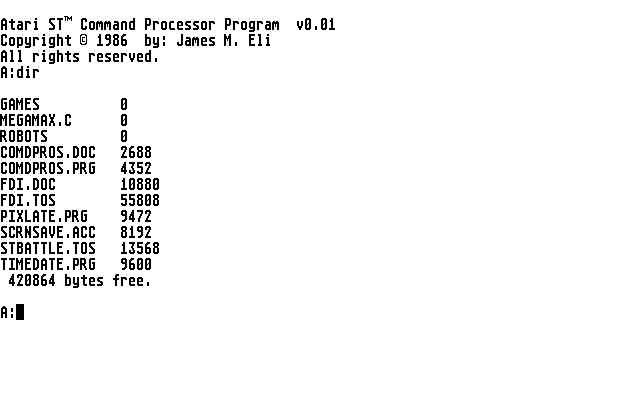 Atari ST Command Processor