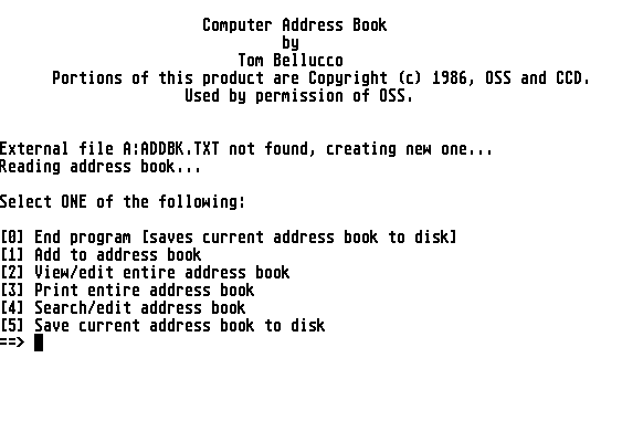 Computer Address Book