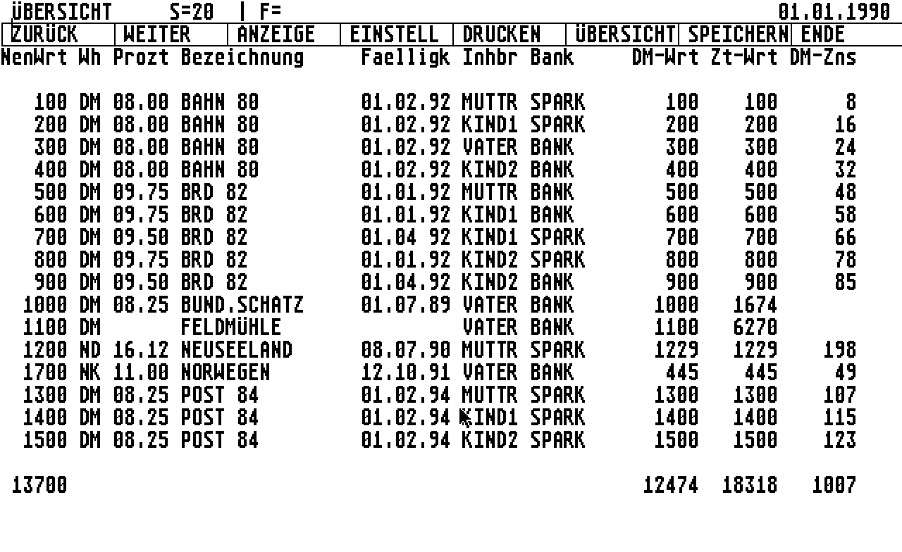 Depot-Verwaltung