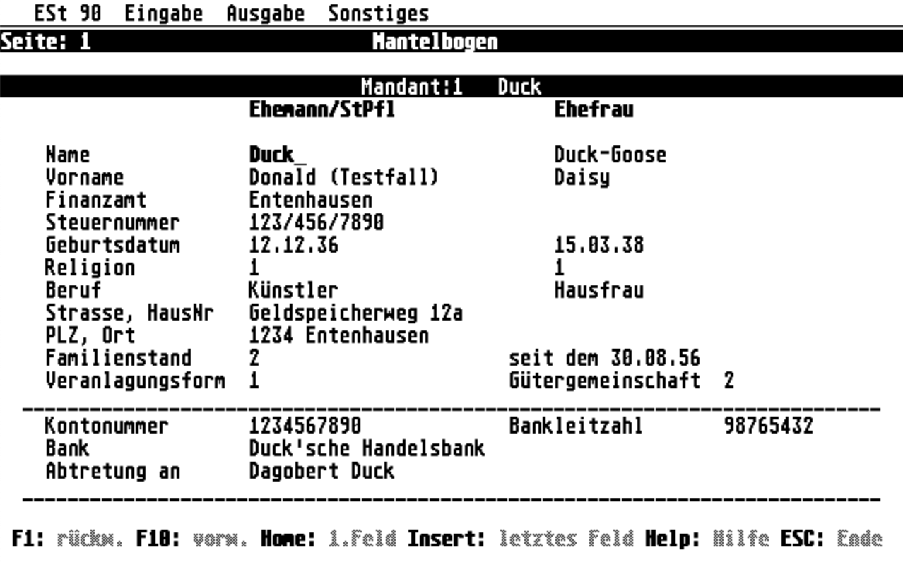 Einkommensteuer 1990