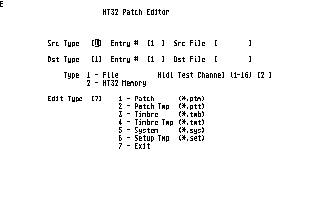MT32 Patch Editor