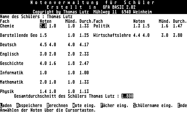 Notenverwaltung (Lutz)