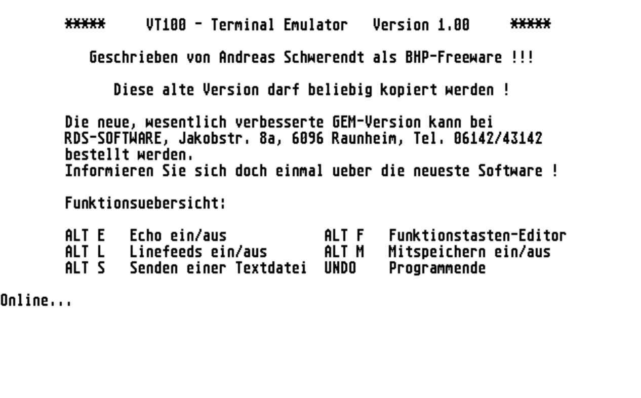 VT100 Terminal Emulator