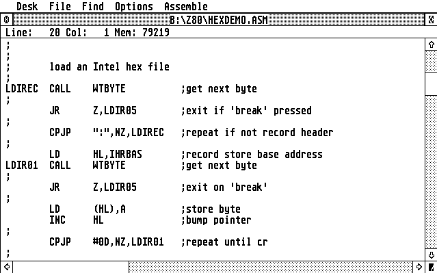 Z80 Cross Assembler